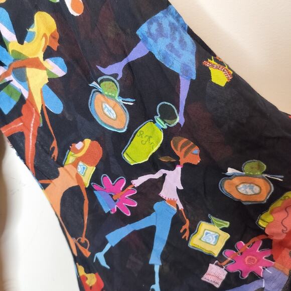 Ashley Stewart Blouse Shopping Purses Floral Sequins Beaded - Picture 5 of 10